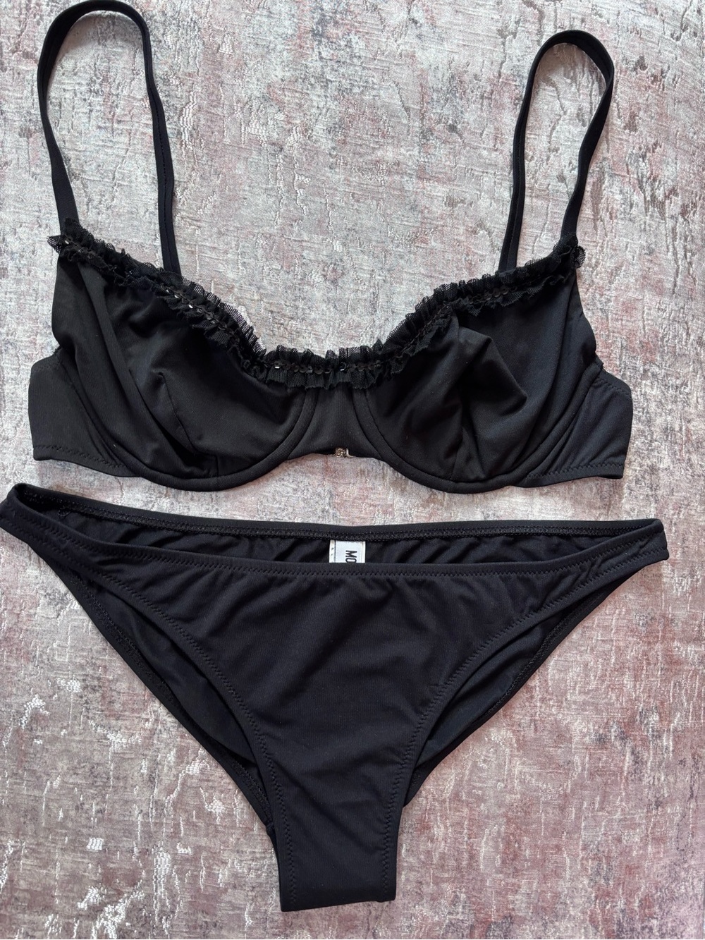 MOSCHINO MARE BATHING SUIT BIKINI  BLACK